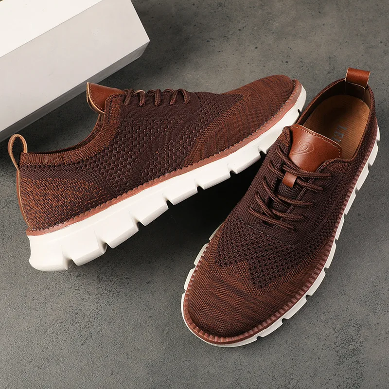 Arden Leather Knit Sneakers - Image 8