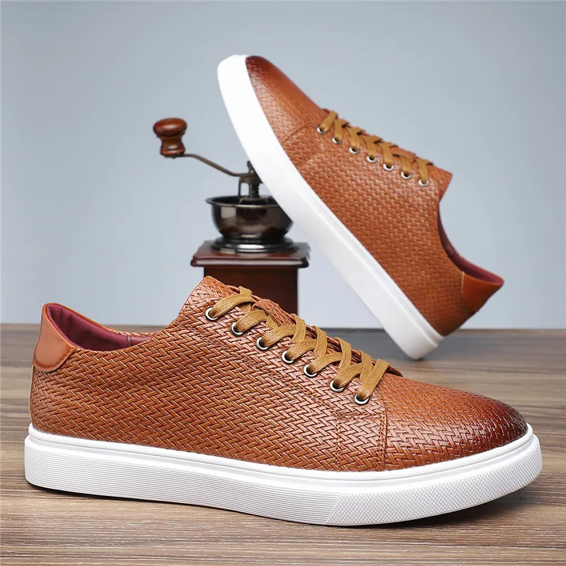 Beaumont Leather Weave Sneakers - Image 4