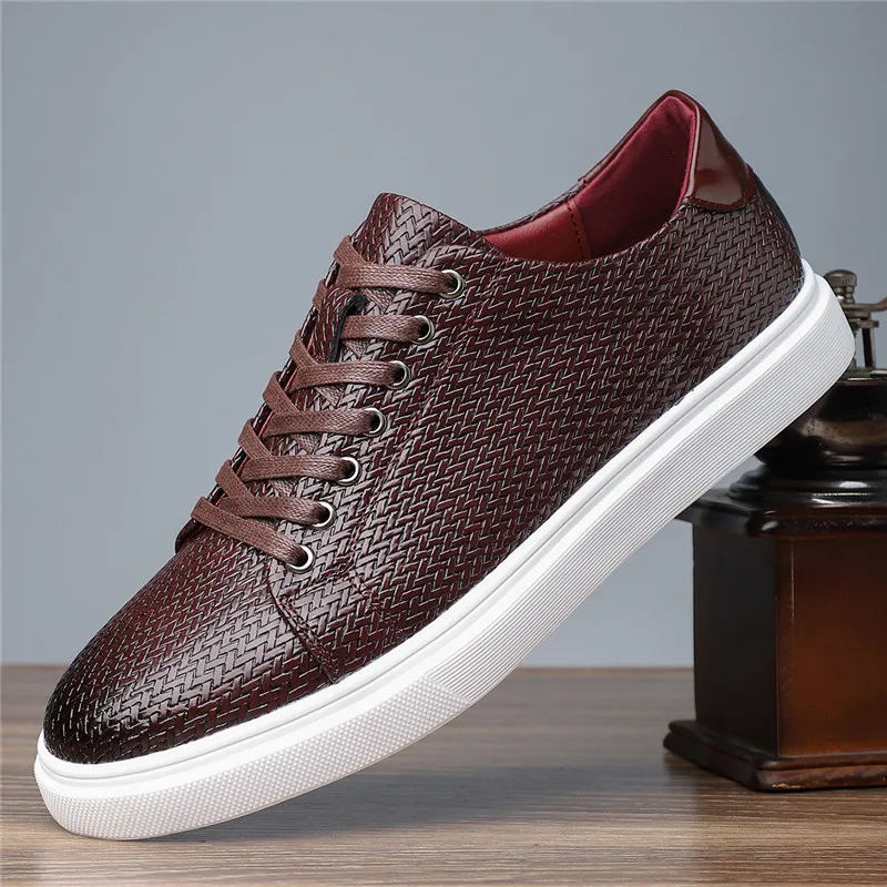 Beaumont Leather Weave Sneakers - Image 6