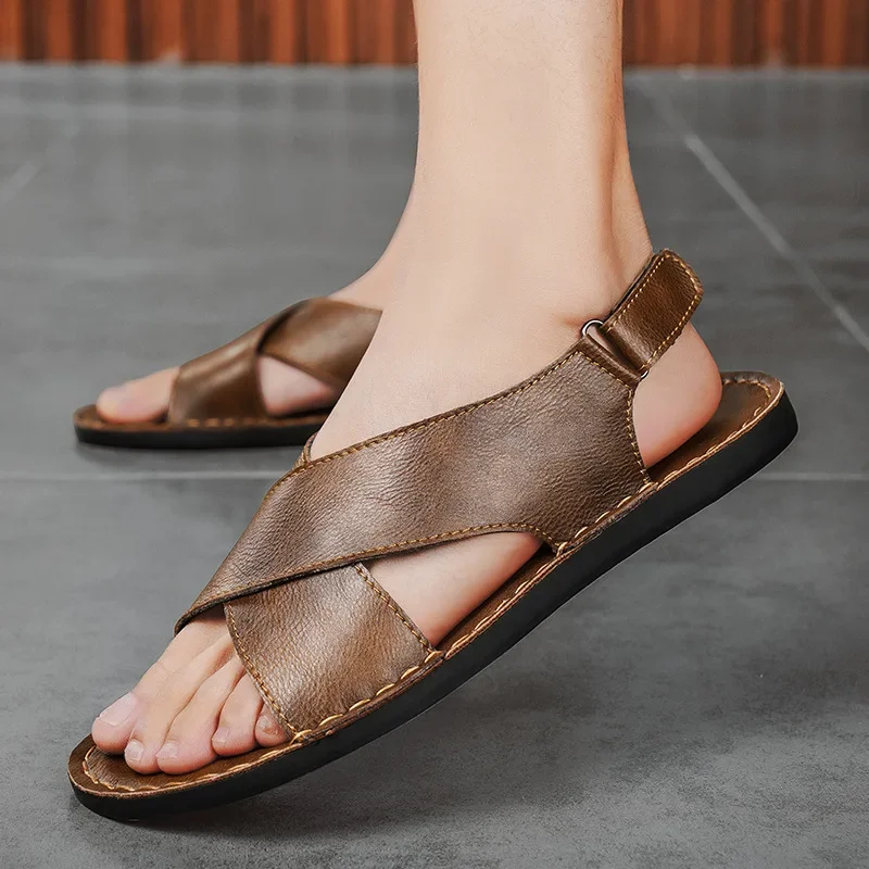 Monaco Genuine Leather Sandals - Image 5