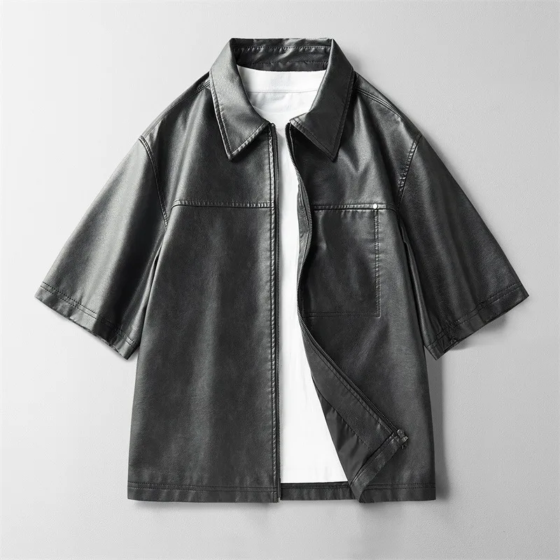 Ronan Leather Overshirt - Image 3