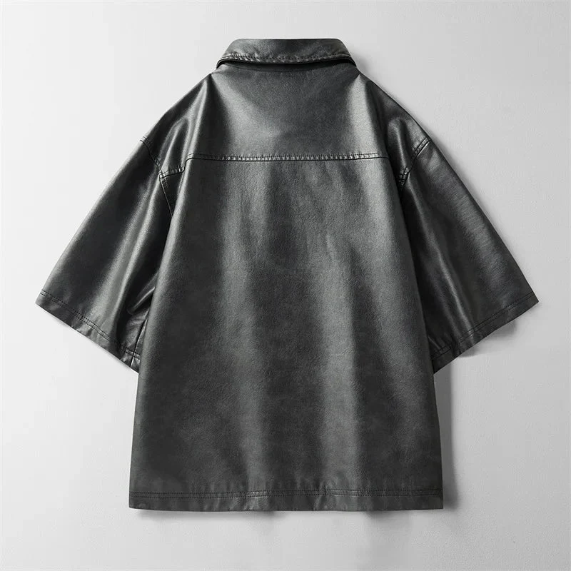 Ronan Leather Overshirt - Image 6